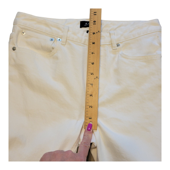 APC Jeans High Standard Womens 29 White Mid Rise Skinny Minimalist Normcore - Picture 7 of 11